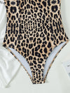 Costum de baie ZANZIBAR intreg - Leopard cu negru - Costum de Baie -BWEAR.RO